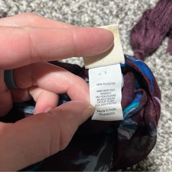 Mudd Y2K Scarf Light Neck Wrap Mauve/ Purple Bird Lover Sheer - Picture 5 of 7